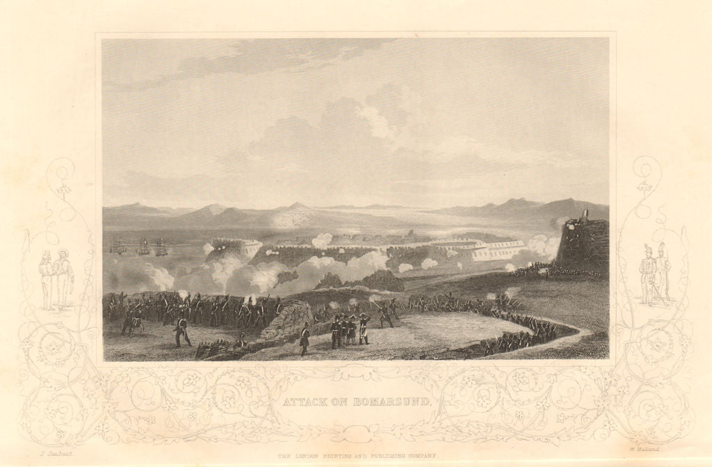 CRIMEAN WAR. Attack on Bomarsund, August 1854. Aland islands, Finland 1860